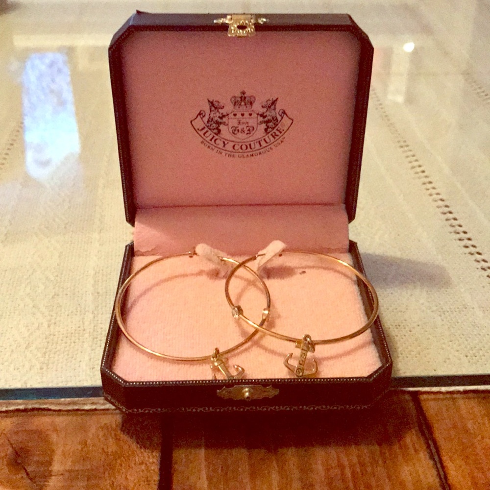 Juicy couture anchor hoops